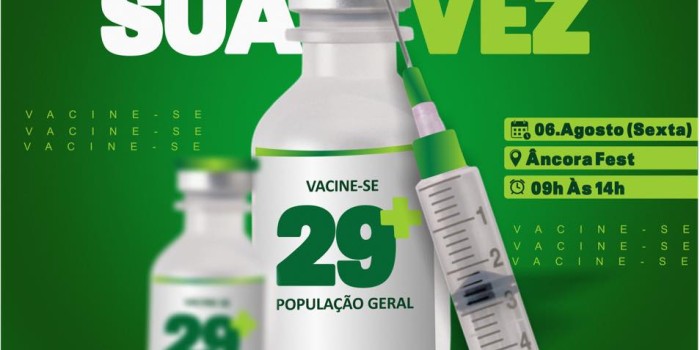 Barra de Santo Antônio vacina contra a Covid pessoas com 29 anos nesta sexta-feira