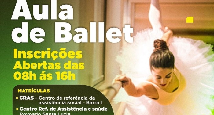Barra de Santo Antônio: Prefeitura abre vagas para curso gratuito de ballet infantojuvenil