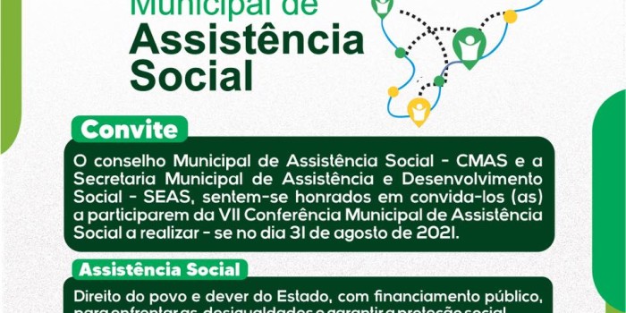 Prefeitura da Barra de Santo Antônio e Conselho Municipal de Assistência Social realizarão conferência nesta terça-feira (31)