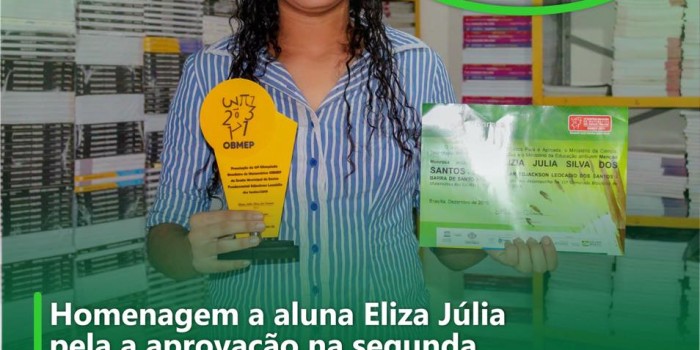 Aluna da Rede Municipal da Barra de Santo Antônio conquista aprovação para segunda fase na OBMEP