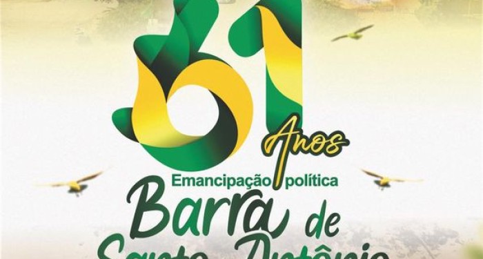 Barra de Santo Antônio comemora 61 anos de emancipação política na próxima sexta-feira (20)