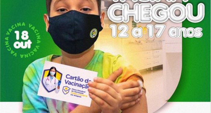 Covid-19: Dia de vacinação na Barra de Santo Antônio para adolescentes a partir dos 12 anos e para outros grupos prioritários
