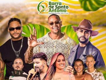 Barra de Santo Antônio comemora 62 anos de emancipação política com grandes atrações