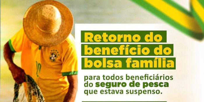 Pescadores beneficiários do Auxílio Brasil (Bolsa Família) voltam a receber nesse mês de novembro