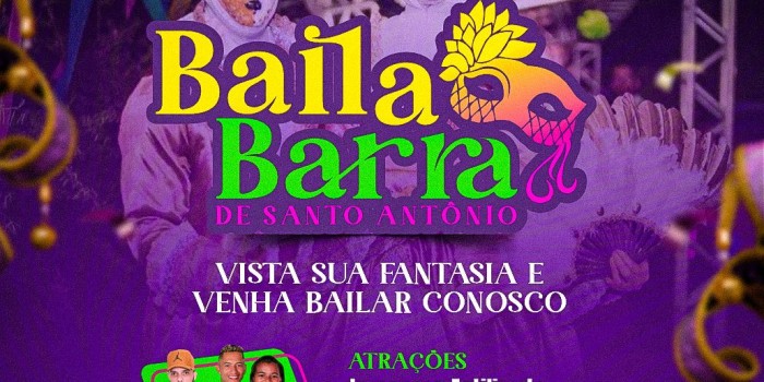 Baile a fantasia abre o CarnaBarra de Santo Antônio 2023