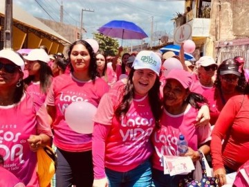 Prefeita Lívia Carla Lidera Caminhada Contra o Câncer de Mama em Barra de Santo Antônio: Um Dia de Conscientização e Cuidado