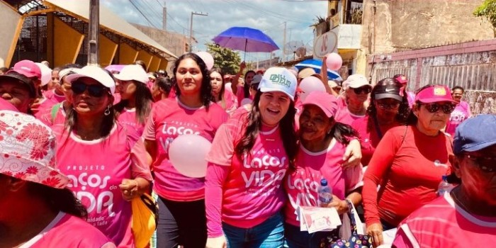Prefeita Lívia Carla Lidera Caminhada Contra o Câncer de Mama em Barra de Santo Antônio: Um Dia de Conscientização e Cuidado