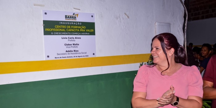 Barra de Santo Antônio: Prefeitura investe na capacitação de profissionais e inaugura Centro de formação ‘Capacita pra valer’.